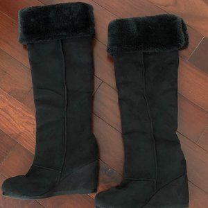 Venti Anni Womens Boots knee high suede fleece